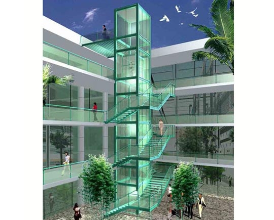 商业建筑钢结构电梯井